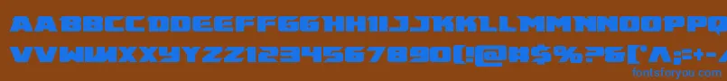 Emissarycond Font – Blue Fonts on Brown Background