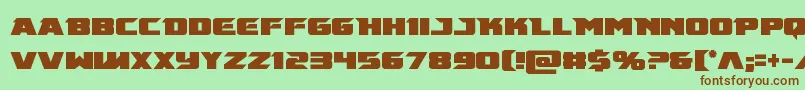 Emissarycond Font – Brown Fonts on Green Background