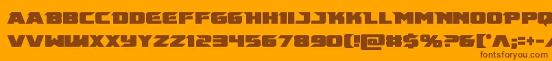 Emissarycond Font – Brown Fonts on Orange Background