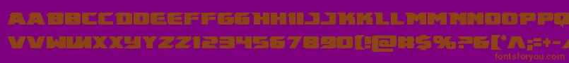 Emissarycond Font – Brown Fonts on Purple Background