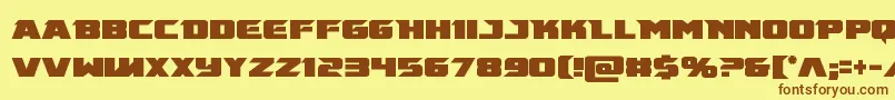 Шрифт Emissarycond – коричневые шрифты на жёлтом фоне