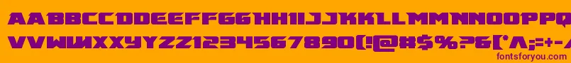 Emissarycond Font – Purple Fonts on Orange Background