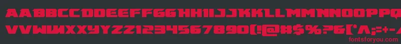 Emissarycond Font – Red Fonts on Black Background
