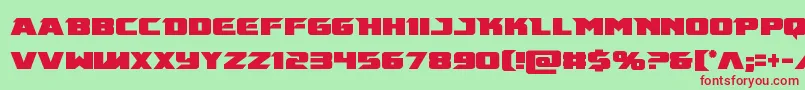 Emissarycond Font – Red Fonts on Green Background