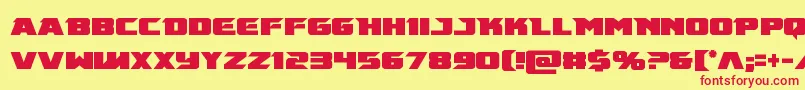 Emissarycond Font – Red Fonts on Yellow Background