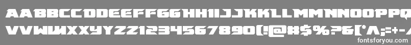 フォントEmissarycond – 灰色の背景に白い文字