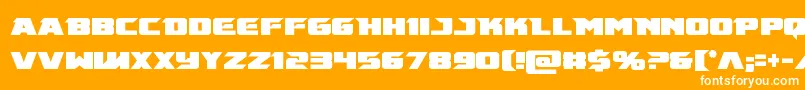 Emissarycond Font – White Fonts on Orange Background