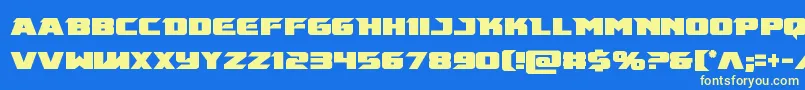 フォントEmissarycond – 黄色の文字、青い背景
