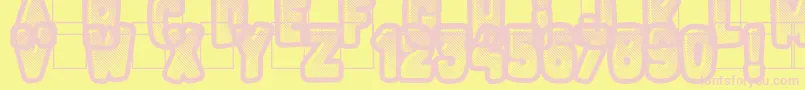 FluoGums Font – Pink Fonts on Yellow Background