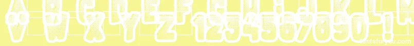 FluoGums Font – White Fonts on Yellow Background