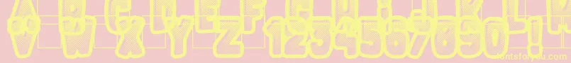 FluoGums Font – Yellow Fonts on Pink Background