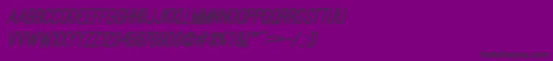 OstrichSansInlineItalic Font – Black Fonts on Purple Background