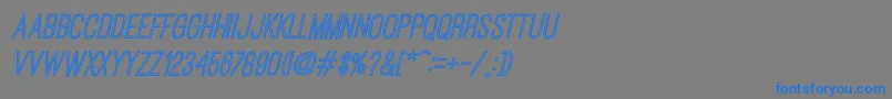 OstrichSansInlineItalic Font – Blue Fonts on Gray Background