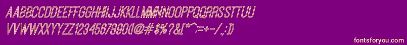 Подробнее о шрифте OstrichSansInlineItalic Шрифт OstrichSansInlineItalic – жёлтые шрифты на фиолетовом фоне