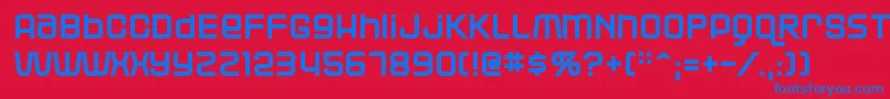 Blackjack Font – Blue Fonts on Red Background