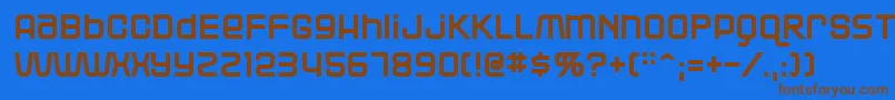 Blackjack Font – Brown Fonts on Blue Background