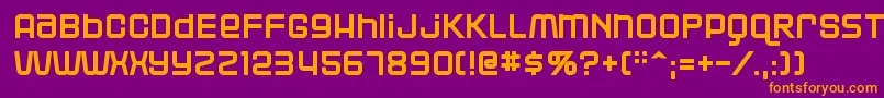 Blackjack Font – Orange Fonts on Purple Background