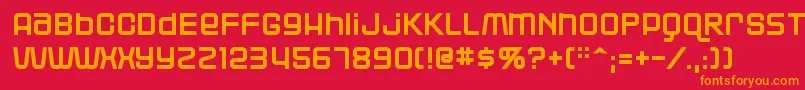 Blackjack Font – Orange Fonts on Red Background