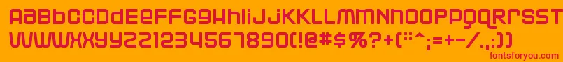 Blackjack Font – Red Fonts on Orange Background