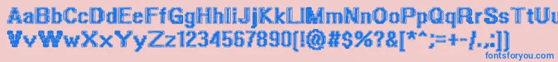 PolishedIgneous Font – Blue Fonts on Pink Background