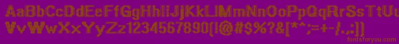 PolishedIgneous Font – Brown Fonts on Purple Background