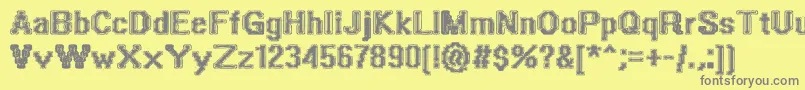 PolishedIgneous Font – Gray Fonts on Yellow Background