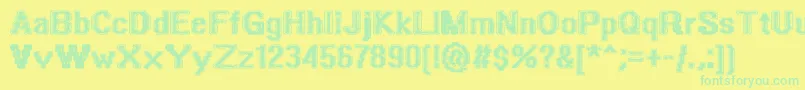 PolishedIgneous Font – Green Fonts on Yellow Background