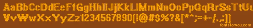 PolishedIgneous Font – Orange Fonts on Brown Background