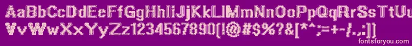 PolishedIgneous Font – Pink Fonts on Purple Background
