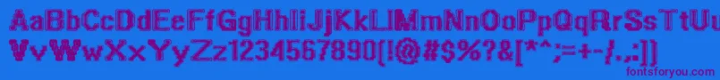 PolishedIgneous Font – Purple Fonts on Blue Background