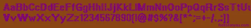 PolishedIgneous Font – Purple Fonts on Brown Background