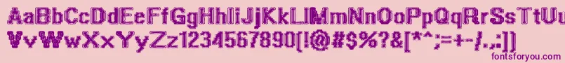 PolishedIgneous Font – Purple Fonts on Pink Background