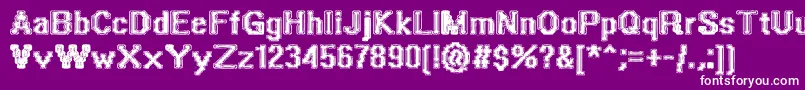 PolishedIgneous Font – White Fonts on Purple Background