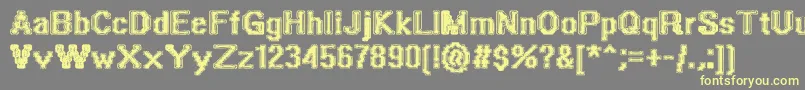 PolishedIgneous Font – Yellow Fonts on Gray Background