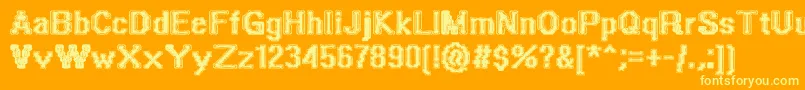 PolishedIgneous Font – Yellow Fonts on Orange Background