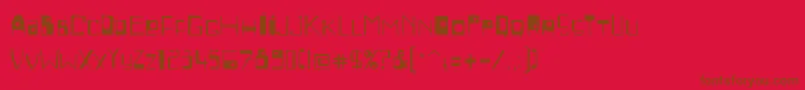 PfbeatnickproRegular-Schriftart – Braune Schriften auf rotem Hintergrund