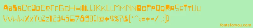 PfbeatnickproRegular Font – Orange Fonts on Green Background