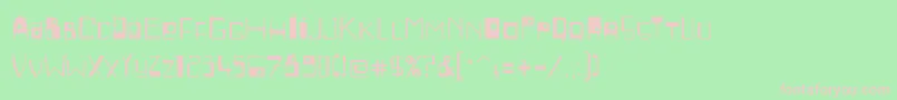 PfbeatnickproRegular Font – Pink Fonts on Green Background