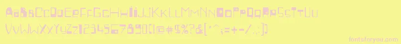 PfbeatnickproRegular Font – Pink Fonts on Yellow Background