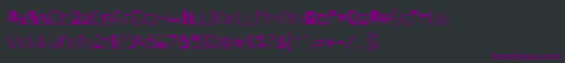 Шрифт PfbeatnickproRegular – фиолетовые шрифты на чёрном фоне