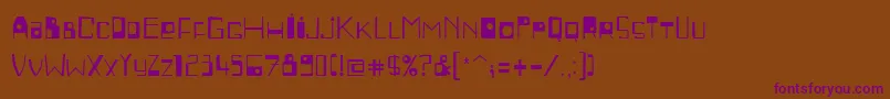 PfbeatnickproRegular Font – Purple Fonts on Brown Background