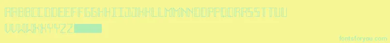 DecoFuture Font – Green Fonts on Yellow Background
