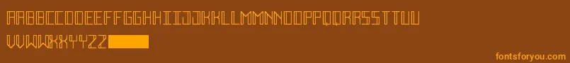 DecoFuture Font – Orange Fonts on Brown Background