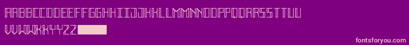 DecoFuture Font – Pink Fonts on Purple Background