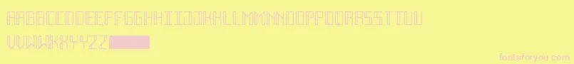 DecoFuture Font – Pink Fonts on Yellow Background