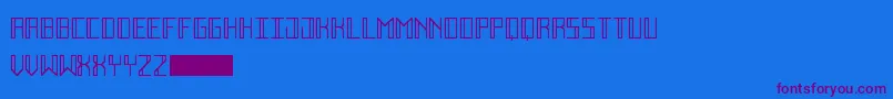 DecoFuture Font – Purple Fonts on Blue Background