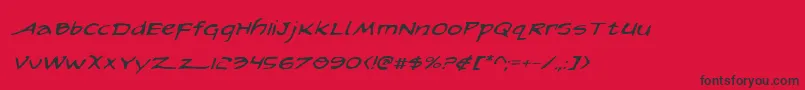 ArilonExpandedItalic Font – Black Fonts on Red Background