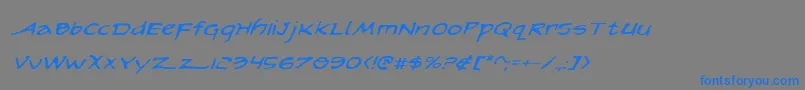 ArilonExpandedItalic-Schriftart – Blaue Schriften auf grauem Hintergrund