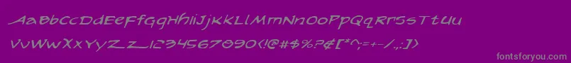 ArilonExpandedItalic-Schriftart – Graue Schriften auf violettem Hintergrund