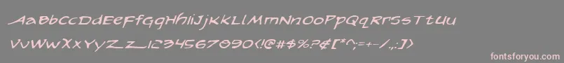 ArilonExpandedItalic Font – Pink Fonts on Gray Background